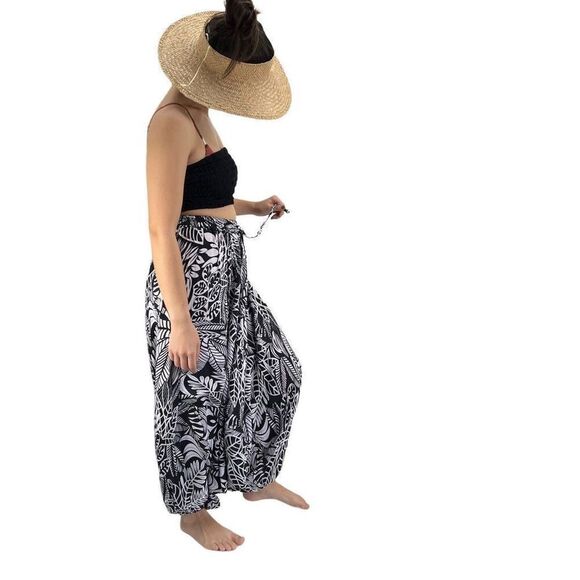 Apau ~ Gender Fluid Alladin Gypsy Shibori Tie Dyed Rayon Pants - Picture 4 of 15